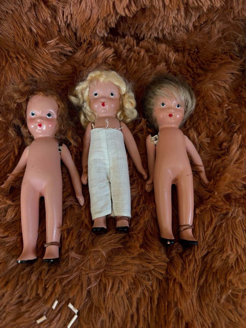 Vintage Nancy Ann Storybook Doll Lot of 3 Repair Parts